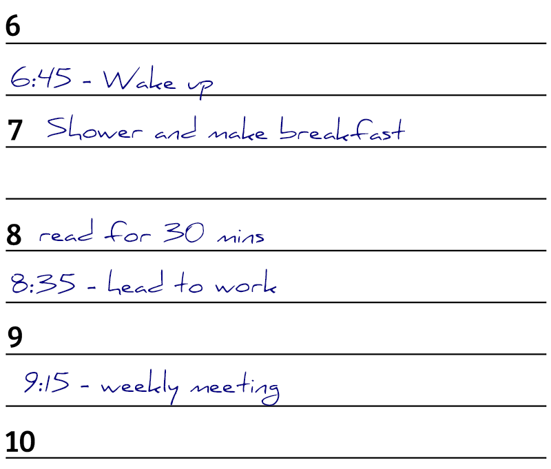 Daily Schedule Tasks