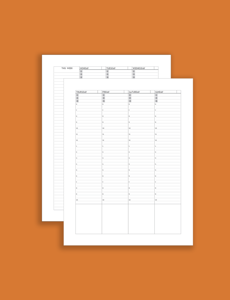 weekly planner template pdf download preview