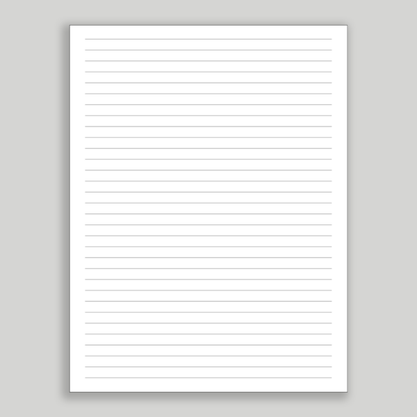 Lined Paper Free Printable PDF Download