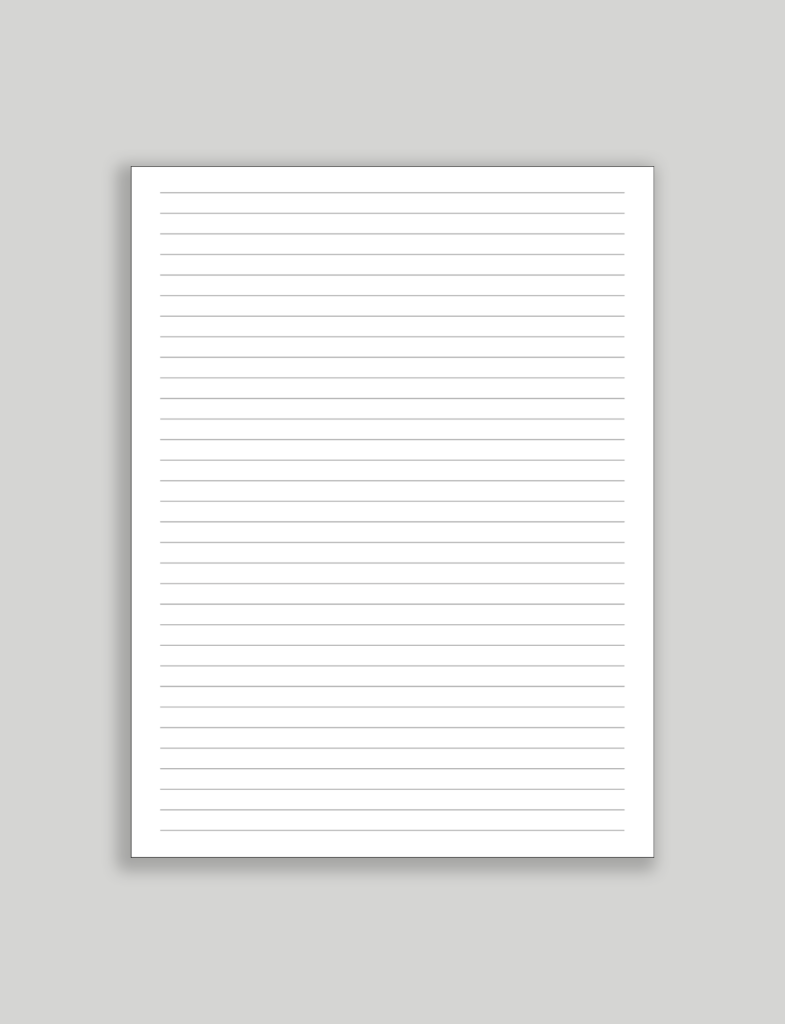 lined paper printable pdf template free preview