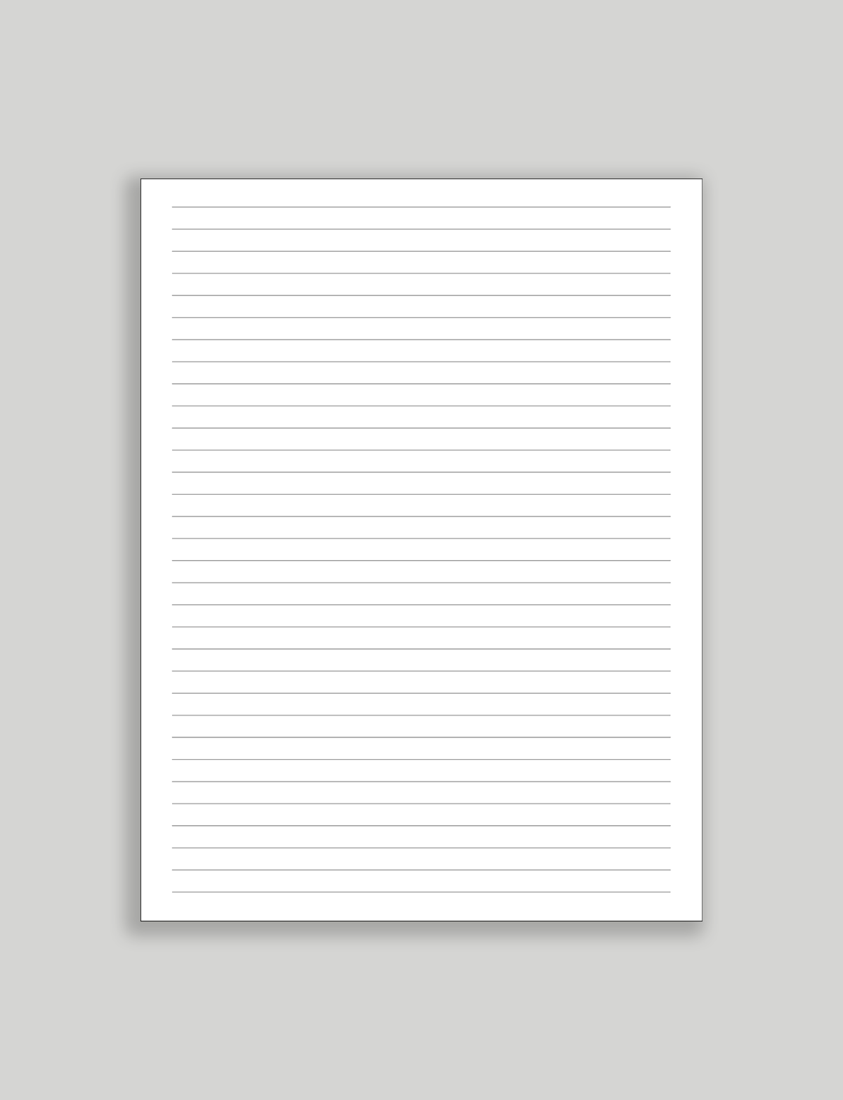 Blank Lined Paper