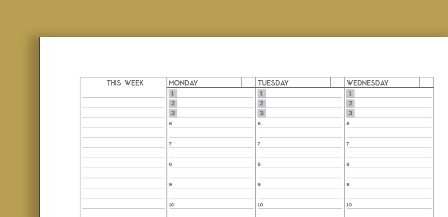 Vertical Weekly Planner Template PDF Download SortOutMy Life