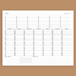 all in one monthly planner preview image